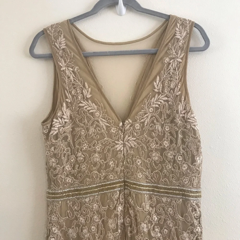 Nicole Miller Embroidered Tulle Gown - Picture 6 of 10